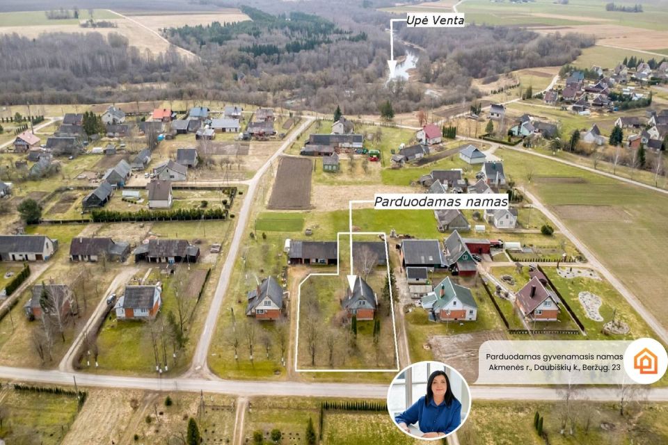 Ramioje vietoje! Parduodamas gyvenamasis namas Akmenės r., Daubi&scaron;kių k., Beržų g. 23