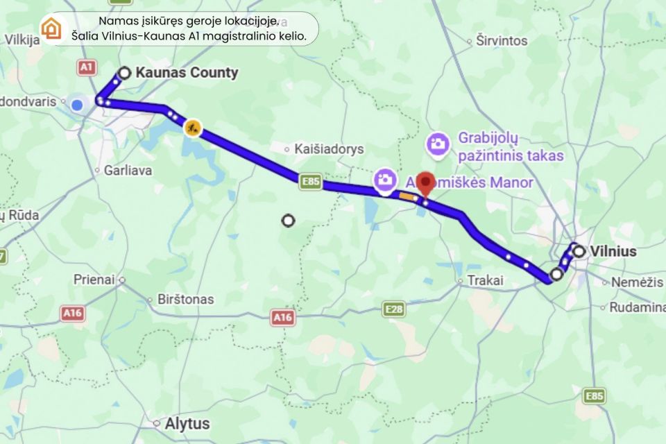 Parduodamas gyvenamasis namas, &scaron;alia Vievio miesto, Balceri&scaron;kių k., Kauno g. 79.