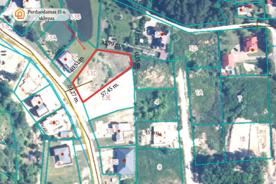Parduodamas gyvenamosios paskirties žemės sklypas Alinkos g., 53D Elektrėnų m.