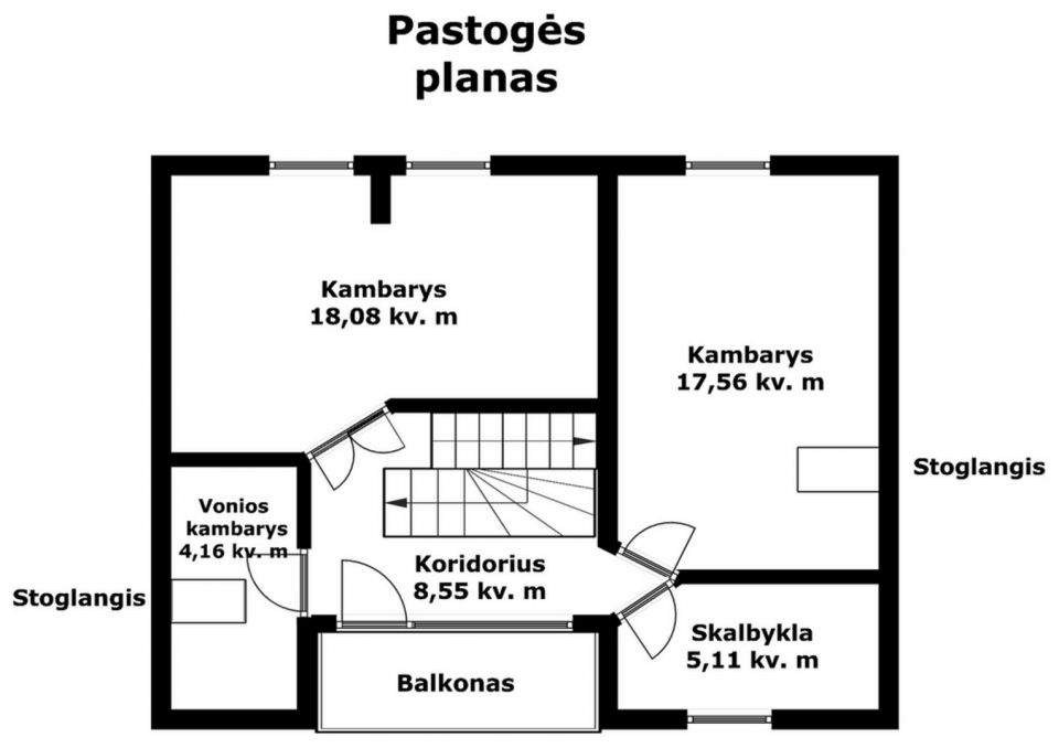 Parduodamas išskirtinio išplanavimo, kokybiškomis medžiagomis įrengtas namas Noreikių k., Šiaulių r.