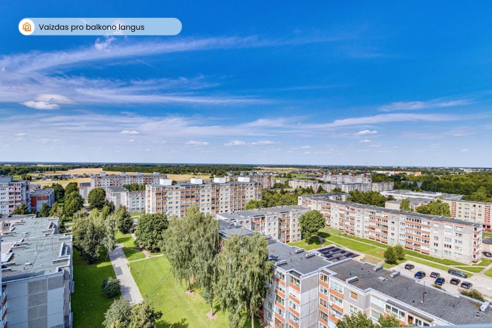 Parduodamas itin erdvus 3 kambarių butas &Scaron;iauliuose, Lyros g., pro kurio langus atsiveria plati miesto panorama!