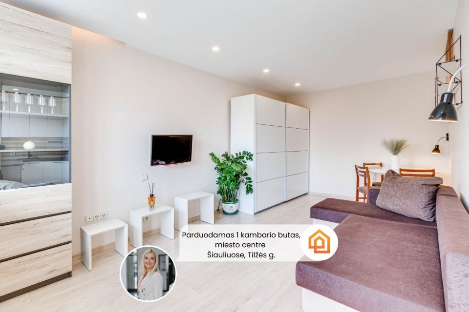 Parduodamas jaukiai įrengtas 1 kambario butas &Scaron;iaulių miesto centre, Tilžės g. 165