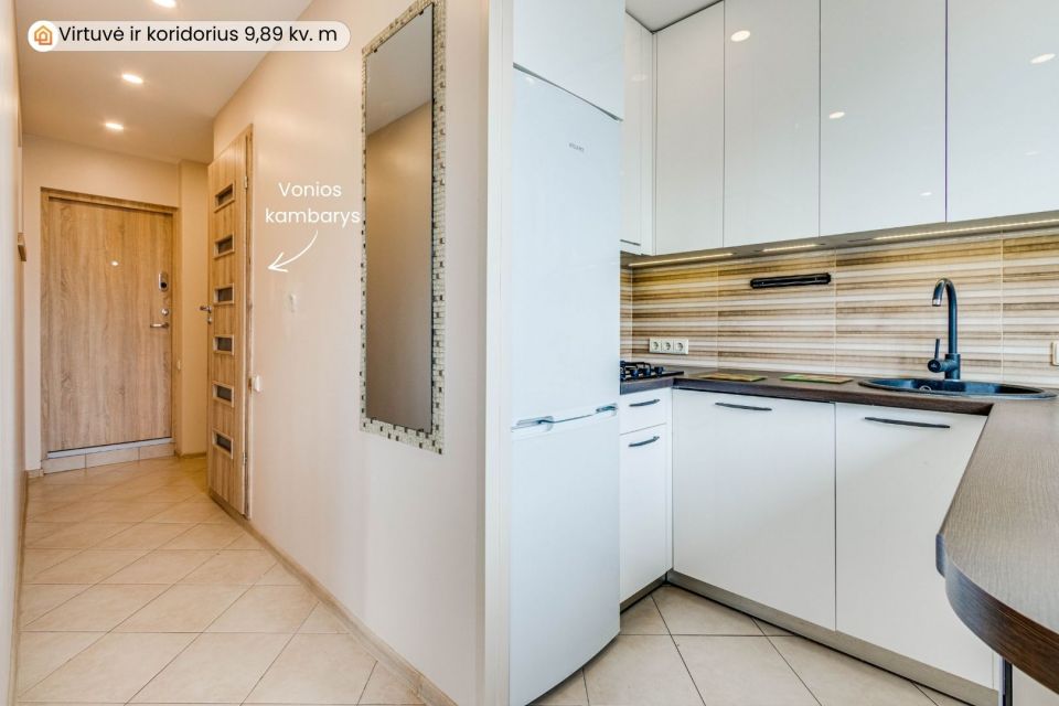 Parduodamas jaukiai įrengtas 1 kambario butas &Scaron;iaulių miesto centre, Tilžės g. 165