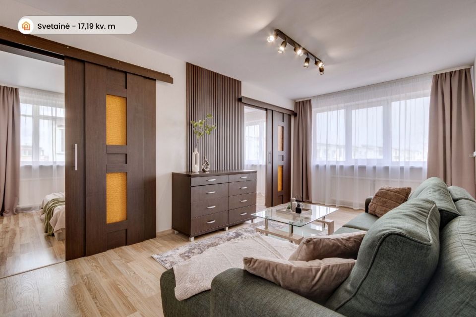 Parduodamas jaukus 3 kambarių butas miesto centre Šiauliuose, Dubijos g. 31.