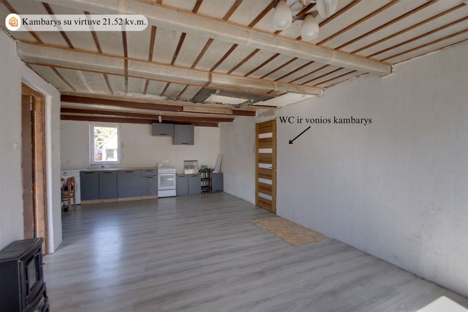 Parduodamas jaukus sodo namas su 9.5 a. sklypu Babtų sen., Kauno raj. Gaižuvėlės k. Neries g.