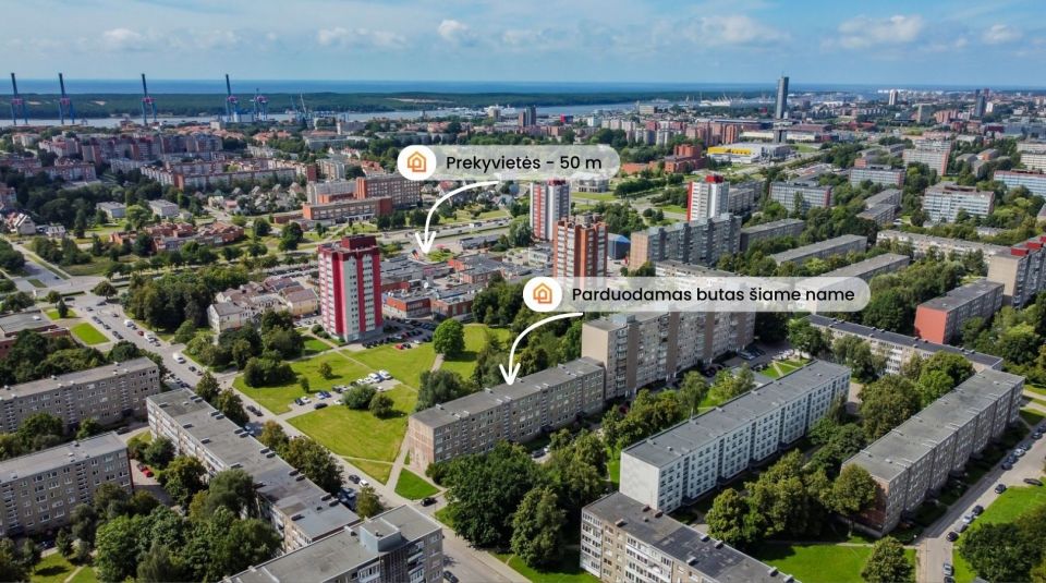 Parduodamas jaukus, šviesus ir tvarkingas 1 kambario butas Naujakiemio g. 22, Klaipėdoje