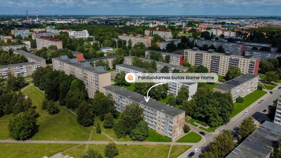 Parduodamas jaukus, šviesus ir tvarkingas 1 kambario butas Naujakiemio g. 22, Klaipėdoje