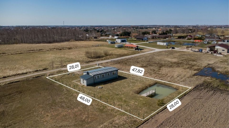 Parduodamas mobilus namelis su 13,42 arų žemės sklypu, Kretingos r. sav., Vydmantų sen. Kiauleikių k., Baltijos aklg.