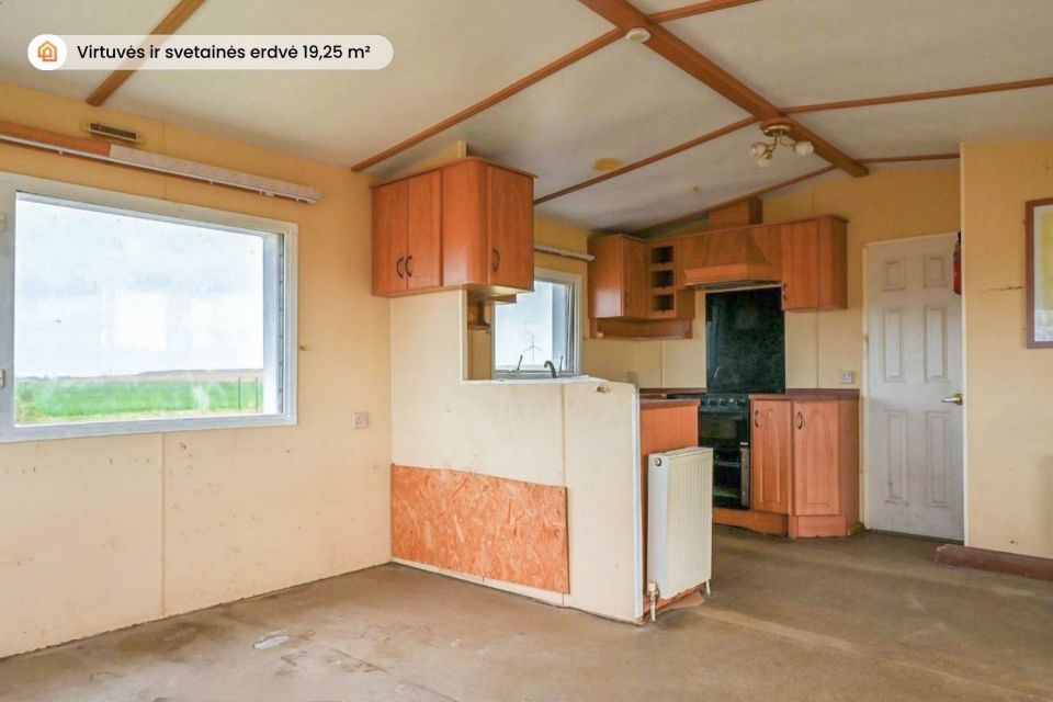 Parduodamas mobilus namelis su 13,42 arų žemės sklypu, Kretingos r. sav., Vydmantų sen. Kiauleikių k., Baltijos aklg.