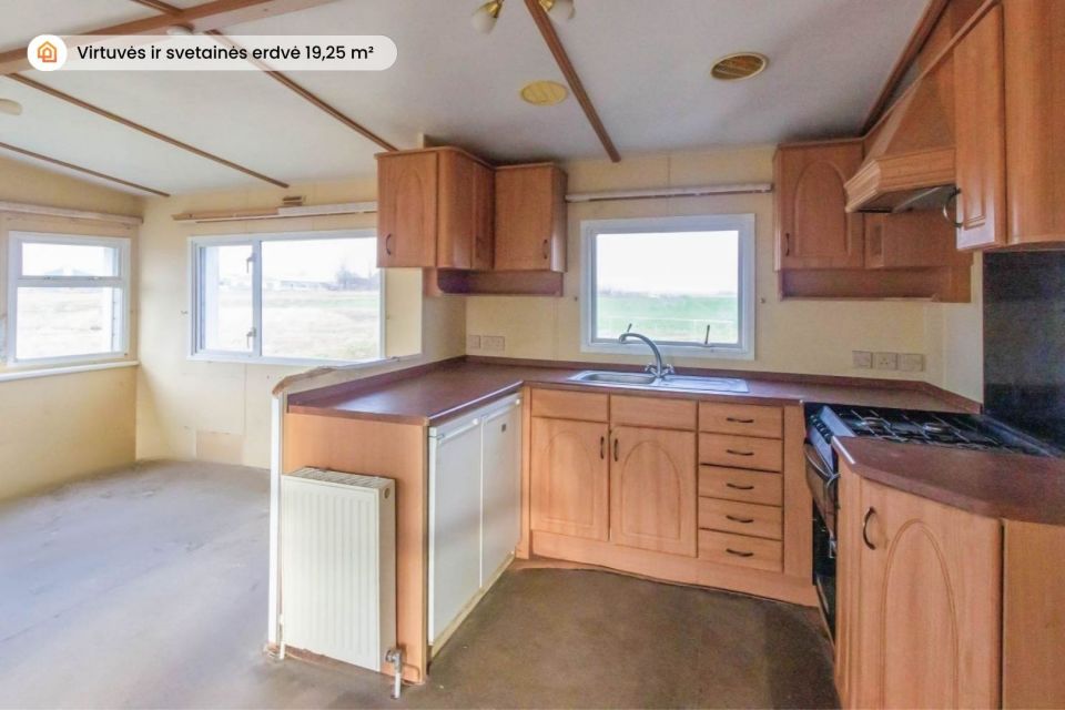 Parduodamas mobilus namelis su 13,42 arų žemės sklypu, Kretingos r. sav., Vydmantų sen. Kiauleikių k., Baltijos aklg.
