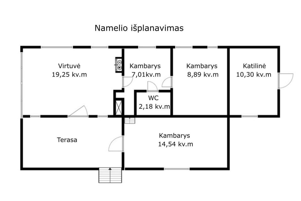 Parduodamas mobilus namelis su 13,42 arų žemės sklypu, Kretingos r. sav., Vydmantų sen. Kiauleikių k., Baltijos aklg.