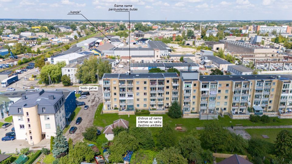 Parduodamas mūriniame name 3-čiame aukšte 2 kambarių butas Sodo g. 35,  Šiauliai