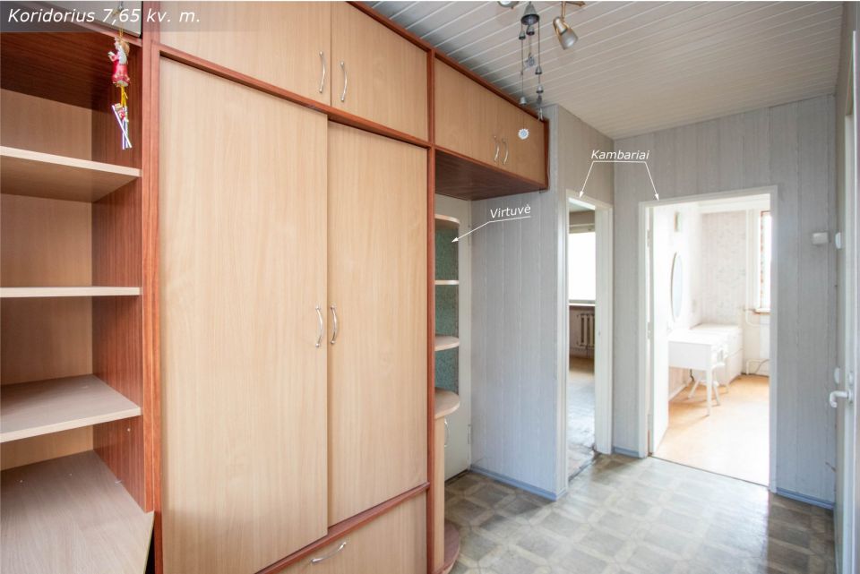 Parduodamas mūriniame name 3-čiame aukšte 2 kambarių butas Sodo g. 35,  Šiauliai