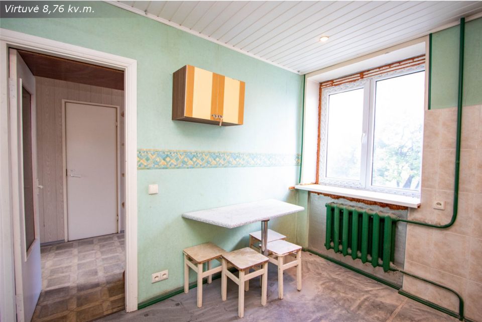 Parduodamas mūriniame name 3-čiame aukšte 2 kambarių butas Sodo g. 35,  Šiauliai