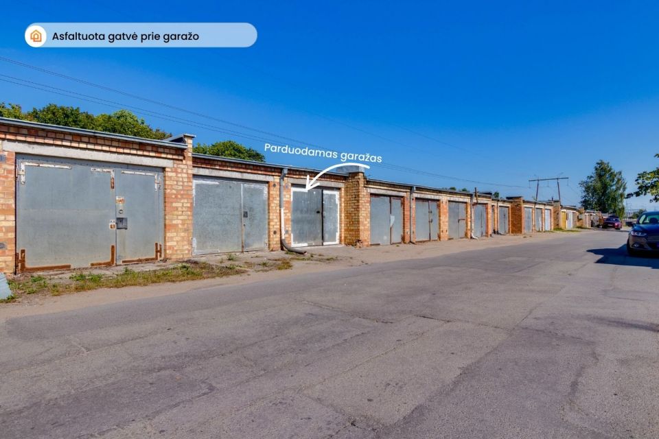 Parduodamas mūrinis 42,36 kv. m ploto garažas &Scaron;iauliuose