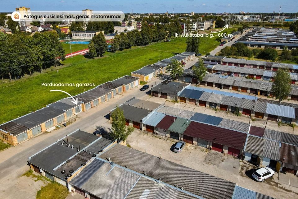 Parduodamas mūrinis 42,36 kv. m ploto garažas &Scaron;iauliuose