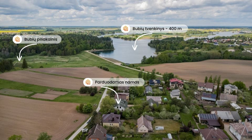Parduodamas mūrinis namas &scaron;alia Bubių tvenkinio, Piliakalnio g. 8, &Scaron;iaulių r.