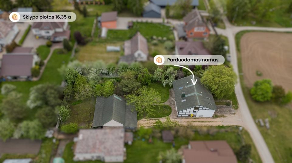 Parduodamas mūrinis namas &scaron;alia Bubių tvenkinio, Piliakalnio g. 8, &Scaron;iaulių r.