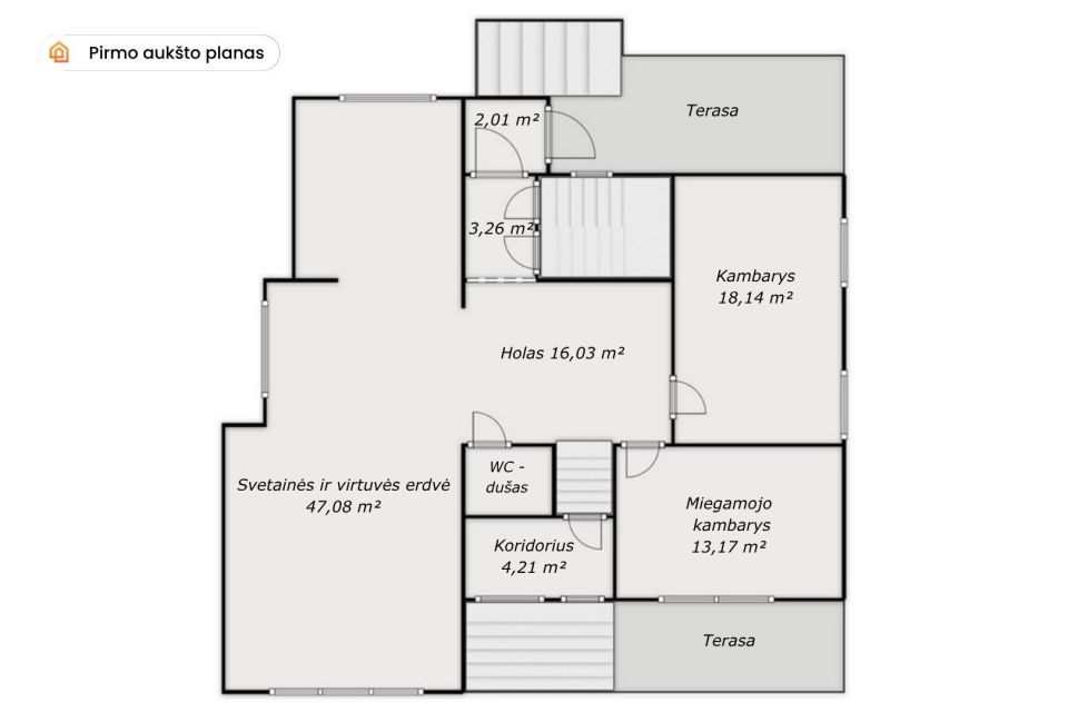 Parduodamas mūrinis namas &scaron;alia Bubių tvenkinio, Piliakalnio g. 8, &Scaron;iaulių r.