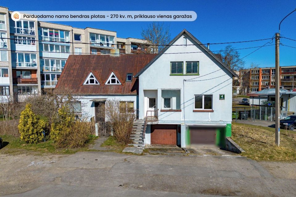 Parduodamas mūrinis namas su garažu, tinkantis verslui, &Scaron;iauliuose, &Scaron;im&scaron;ės mikrorajone, Vilkavi&scaron;kio g. 4