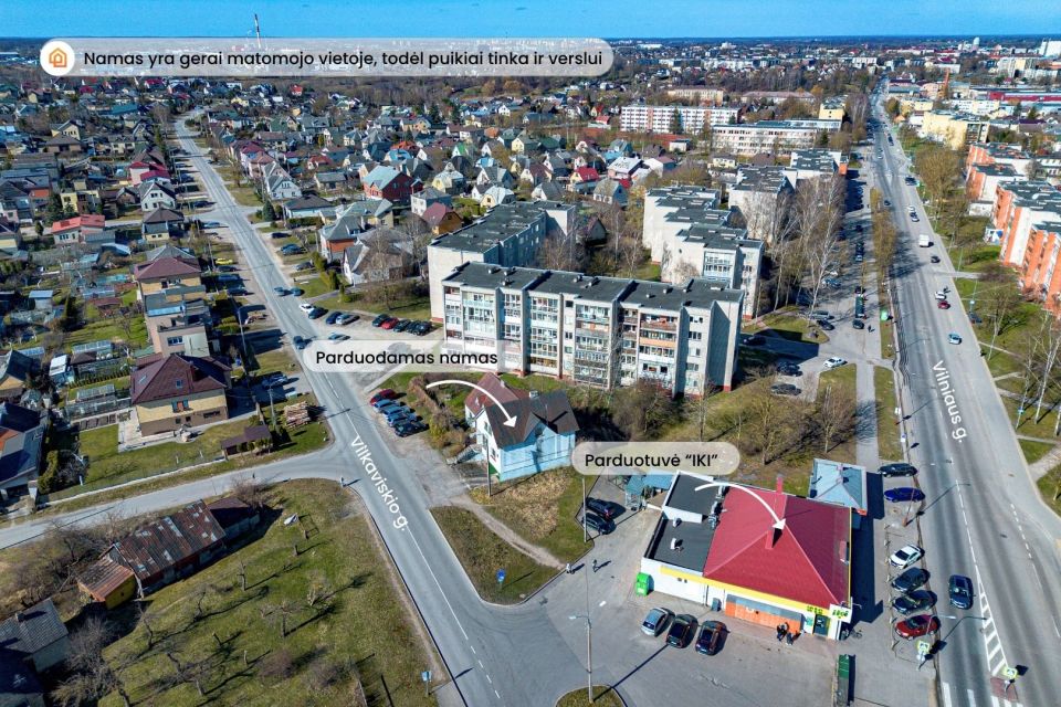 Parduodamas mūrinis namas su garažu, tinkantis verslui, &Scaron;iauliuose, &Scaron;im&scaron;ės mikrorajone, Vilkavi&scaron;kio g. 4