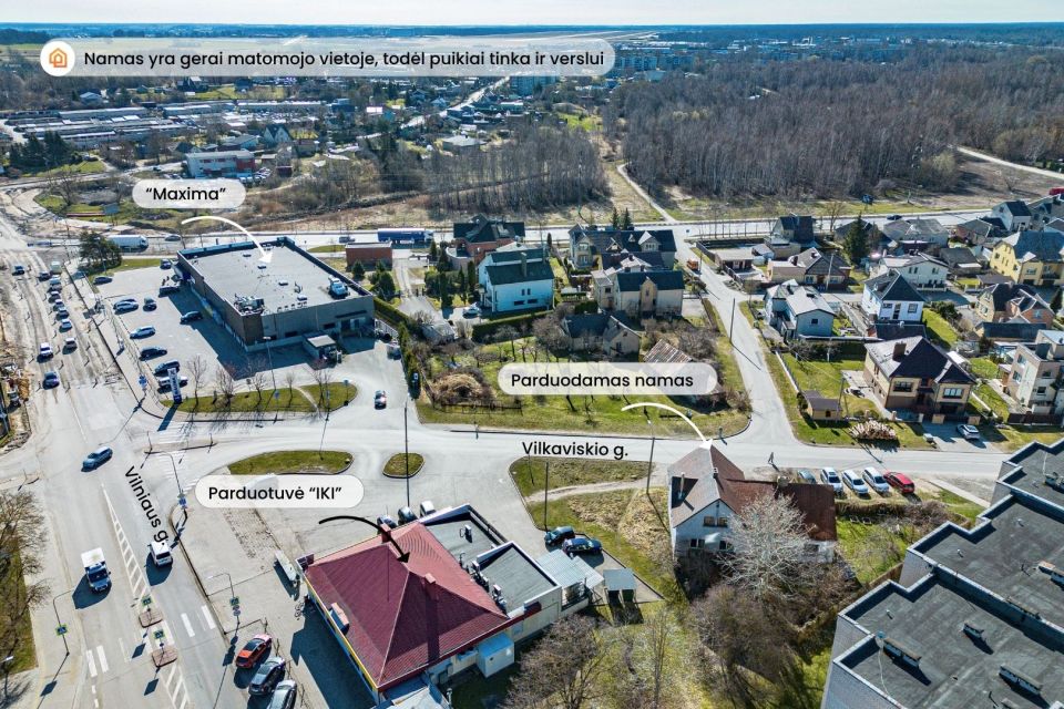 Parduodamas mūrinis namas su garažu, tinkantis verslui, &Scaron;iauliuose, &Scaron;im&scaron;ės mikrorajone, Vilkavi&scaron;kio g. 4