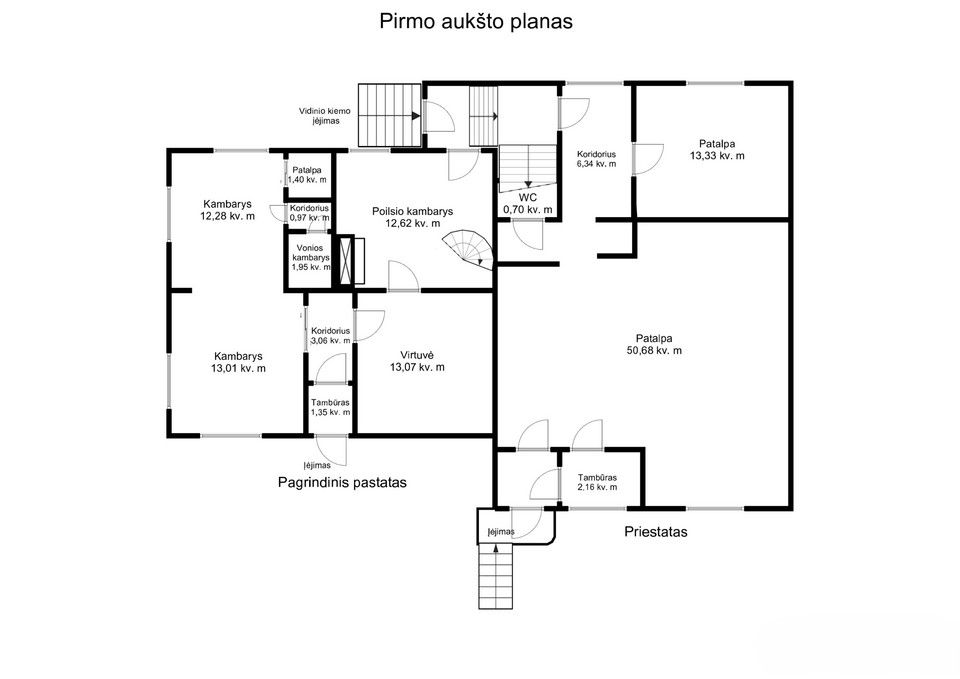 Parduodamas mūrinis namas su garažu, tinkantis verslui, &Scaron;iauliuose, &Scaron;im&scaron;ės mikrorajone, Vilkavi&scaron;kio g. 4