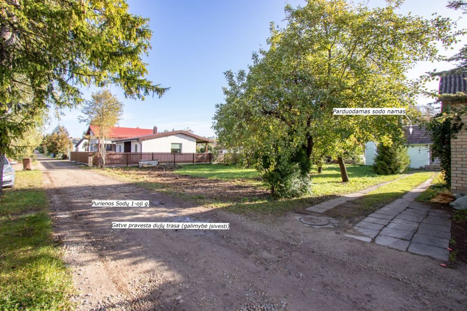 Nauja kaina, geras pasiūlymas. Parduodamas mūrinis sodo namas su 8,13 arų sklypu, Purienos Sodų 1-oji g. 40, Šiauliai.