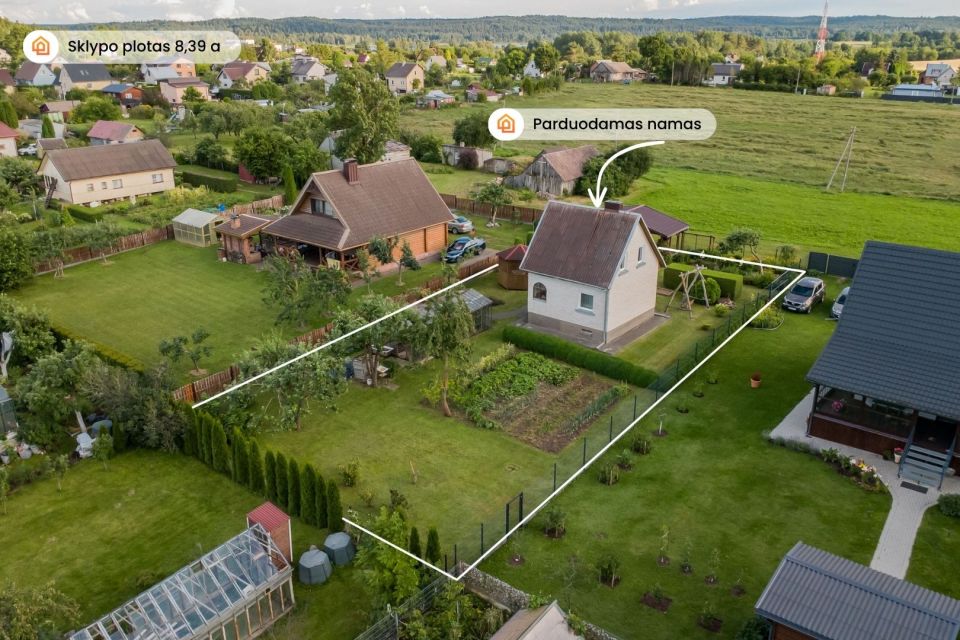 Parduodamas mūrinis sodo namas su 8,39 aro sklypu Gervėnų k., Bubių sen., &Scaron;iaulių r. &ndash; puiki vieta poilsiui gamtos apsuptyje!