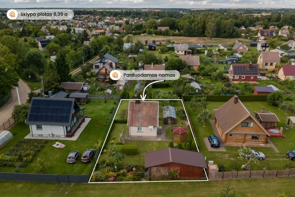 Parduodamas mūrinis sodo namas su 8,39 aro sklypu Gervėnų k., Bubių sen., &Scaron;iaulių r. &ndash; puiki vieta poilsiui gamtos apsuptyje!