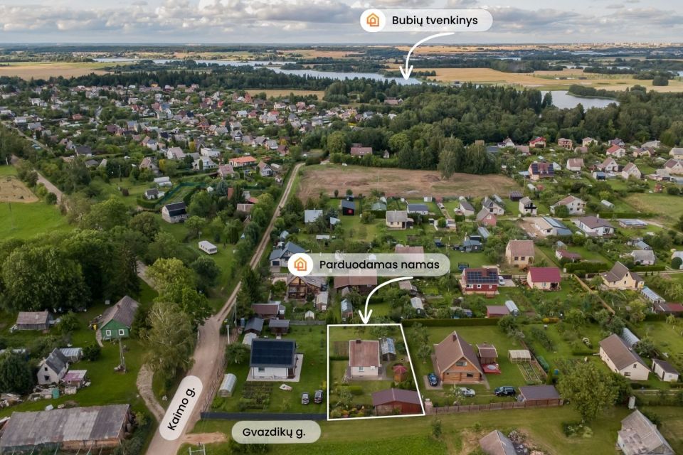 Parduodamas mūrinis sodo namas su 8,39 aro sklypu Gervėnų k., Bubių sen., &Scaron;iaulių r. &ndash; puiki vieta poilsiui gamtos apsuptyje!