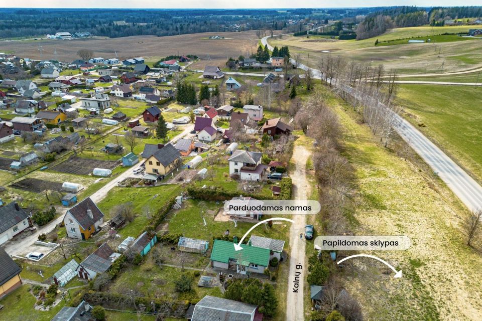 Parduodamas mūrinis sodo namas su sklypu, prie Plungės, Kau&scaron;ėnų k., Kalnų g. 6