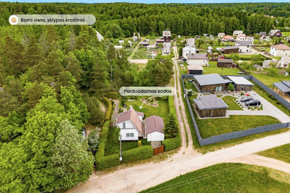 Parduodamas mūrinis sodo namas su sklypu &scaron;alia Tel&scaron;ių, Užgirių k., Ąžuolo sodų 6-oji g. 2