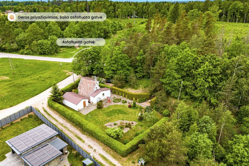 Parduodamas mūrinis sodo namas su sklypu &scaron;alia Tel&scaron;ių, Užgirių k., Ąžuolo sodų 6-oji g. 2
