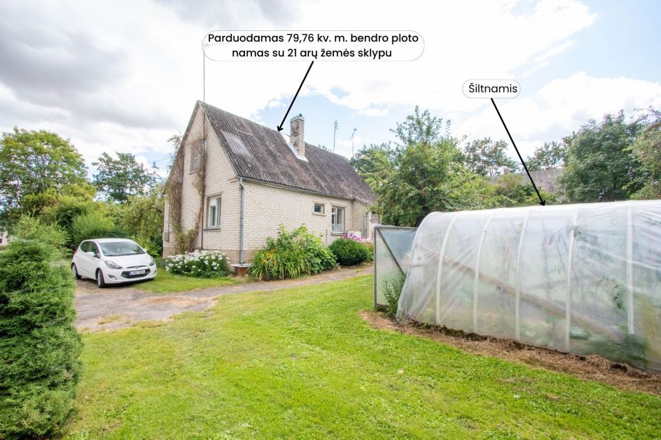 Parduodamas namas ramioje vietoje, Pakruojo rajone, Guostagalio k., Centrinės g. 10