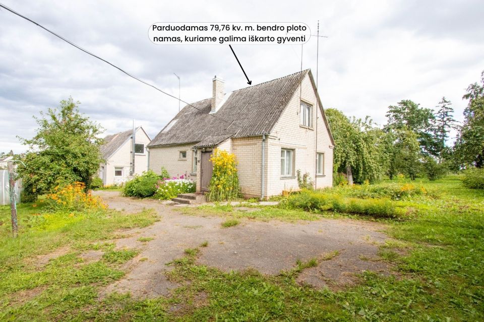 Parduodamas namas ramioje vietoje, Pakruojo rajone, Guostagalio k., Centrinės g. 10