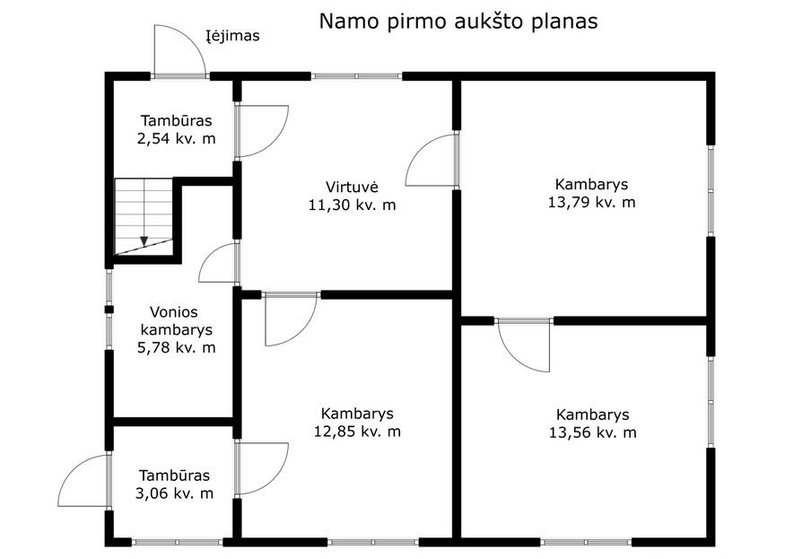 Parduodamas namas šalia miesto centro ir Masčio ežero Telšiuose, Muziejaus g. 13