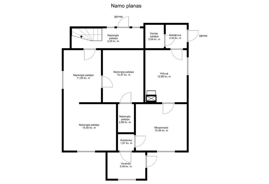 Parduodamas namas &Scaron;iauliuose, prie centrinio miesto parko, Dobilo g. 6