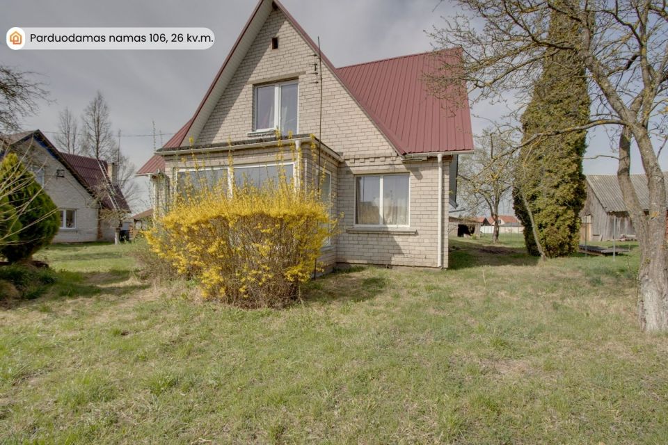 Parduodamas namas su 19 a. žemės sklypu Panevėžio r., Užunevėžio k.
