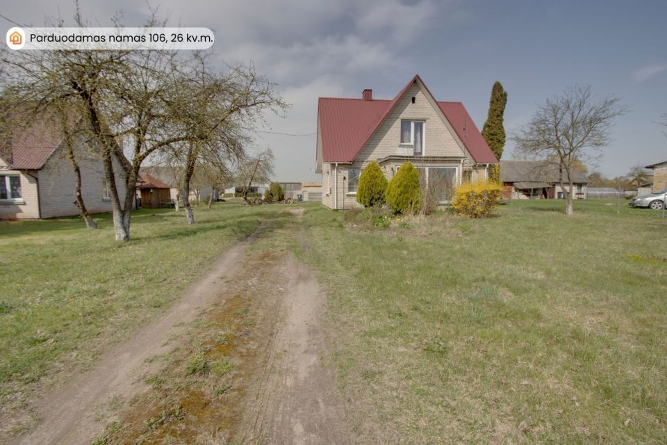 Parduodamas namas su 19 a. žemės sklypu Panevėžio r., Užunevėžio k.