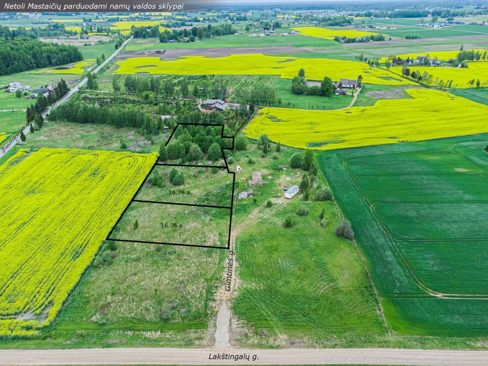 Parduodamas namų valdos sklypas 16,76 arų, Gimtinės g., 8, Čebeliškių k., Alšėnų sen., Kauno rajone.