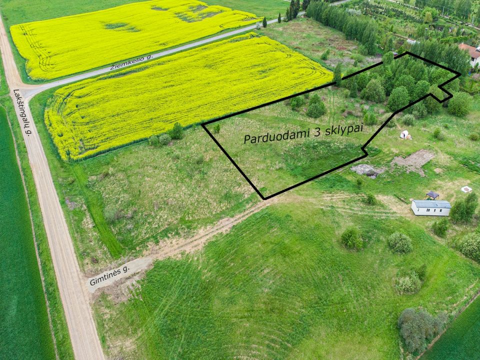 Parduodamas namų valdos sklypas 16,76 arų, Gimtinės g., 8, Čebeliškių k., Alšėnų sen., Kauno rajone.