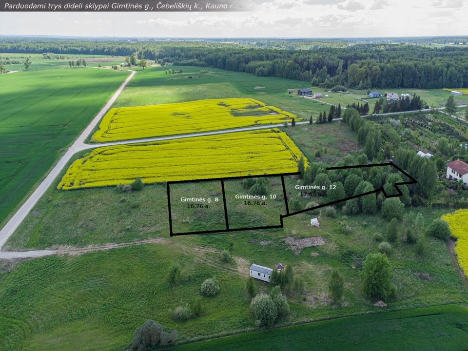 Parduodamas namų valdos sklypas 16,76 arų, Gimtinės g., 8, Čebeliškių k., Alšėnų sen., Kauno rajone.