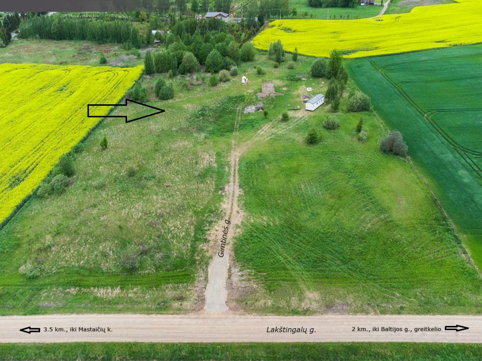 Parduodamas namų valdos sklypas 16,76 arų, Gimtinės g., 8, Čebeliškių k., Alšėnų sen., Kauno rajone.