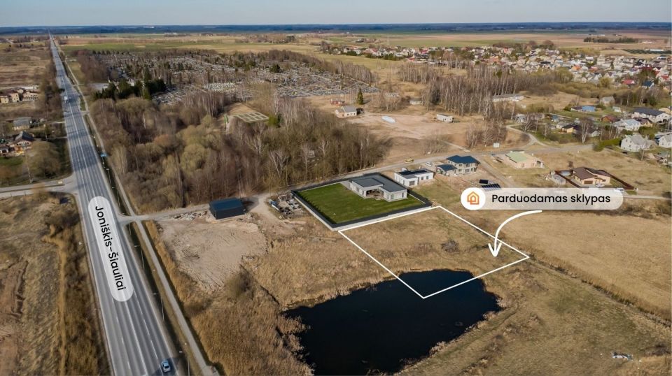 Parduodamas namų valdos sklypas, 18,61 aro, su i&scaron;kastu prūdu &scaron;alia &Scaron;iaulių miesto!