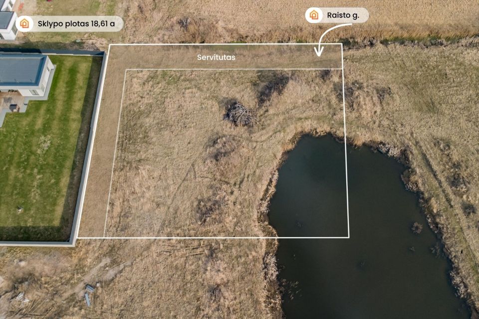 Parduodamas namų valdos sklypas, 18,61 aro, su i&scaron;kastu prūdu &scaron;alia &Scaron;iaulių miesto!