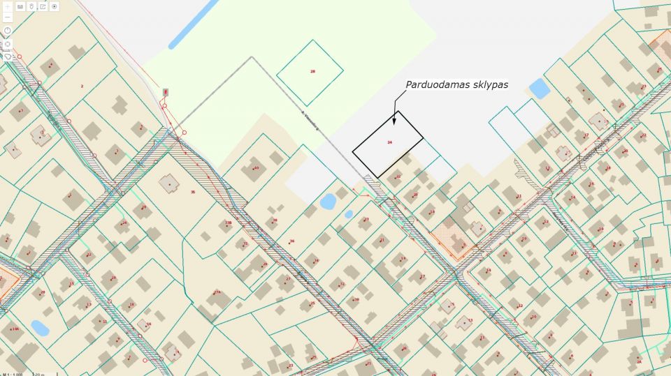 Parduodamas namų valdos sklypas su šalia esančiomis visomis miesto komunikacijomis A. Vienuolio g. 24, Kuršėnai.