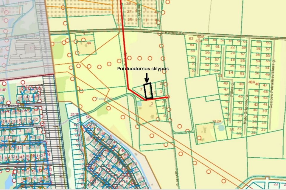 Parduodamas  namų valdos žemės sklypas Panevėžyje, Biržų g. 5
