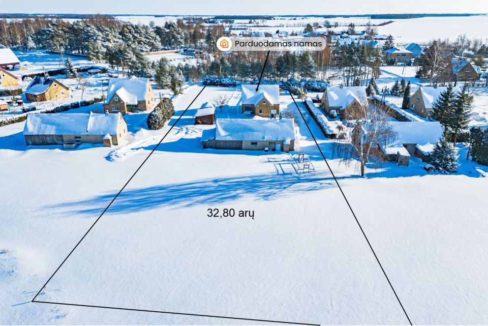 Parduodamas naujai įrengtas namas su erdviu 32,80 arų žemės sklypu Joni&scaron;kio r., Po&scaron;upės k.