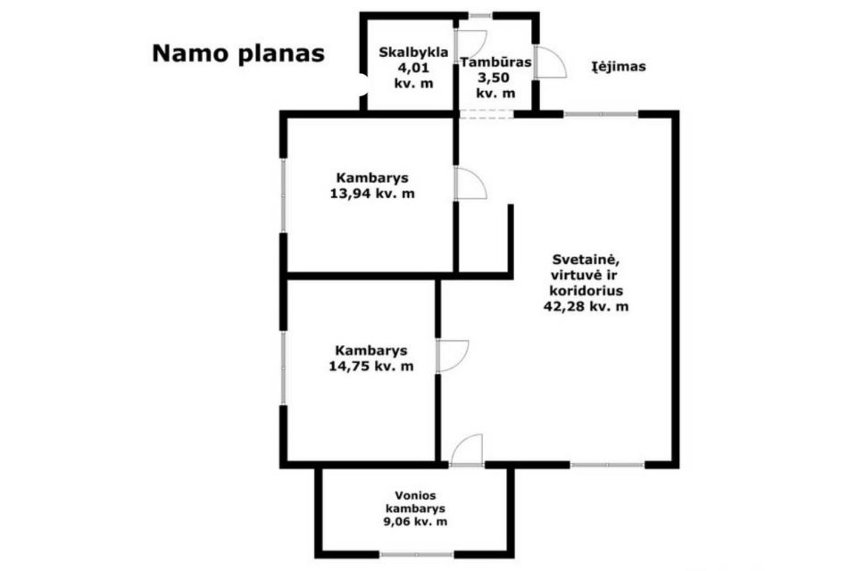 Parduodamas naujai įrengtas namas su erdviu 32,80 arų žemės sklypu Joni&scaron;kio r., Po&scaron;upės k.